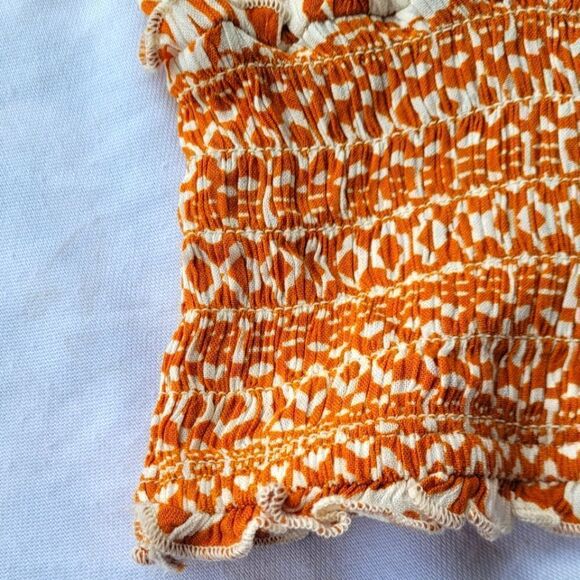 NWT Patrons of Peace Crop Top Tie Strap Summer Shirt - Picture 2 of 7